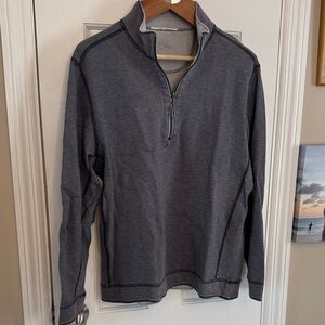 Tommy Bahama Men's Gray Zip-Up Sweater